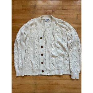 Vintage 1980s Zellers Beige Wool Cardigan